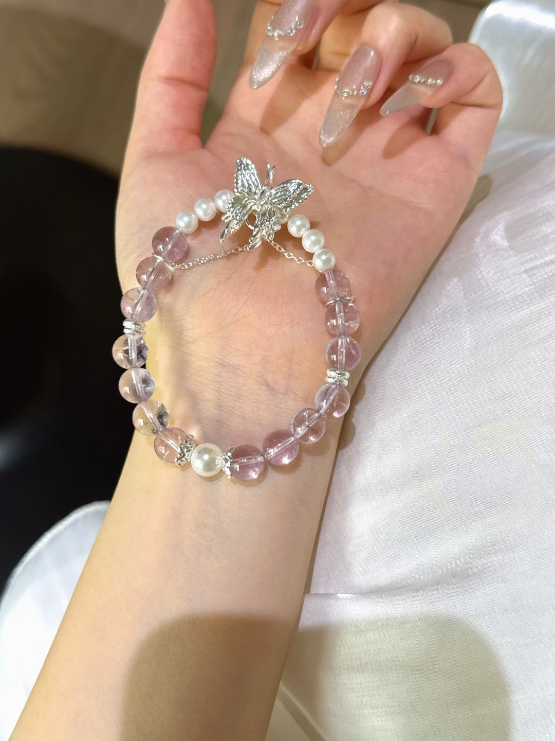 ▫️▪️ Amethyst bead bracelet